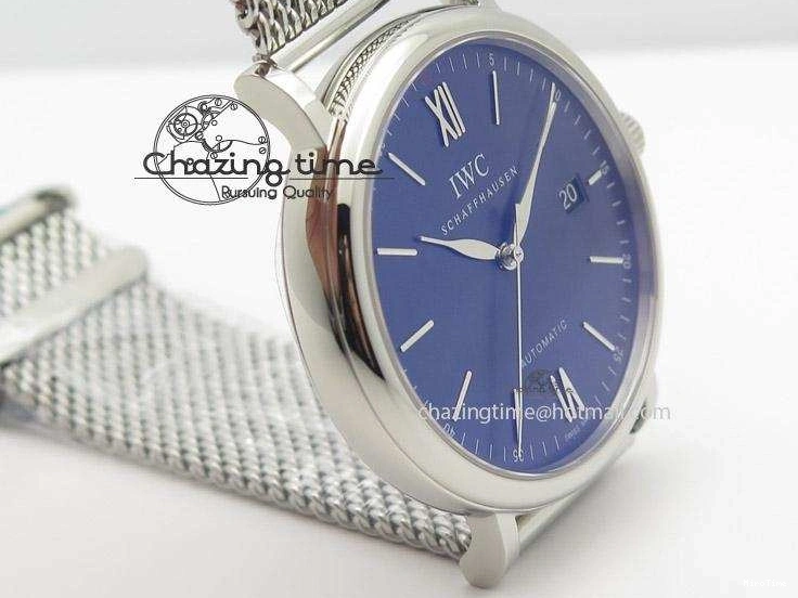 MIROTIME 0810 Portofino SCHAFFHAUSEN SS MKF 1:1 Best Edition Blue Dial On Mesh Bracelet A Versatile 7338